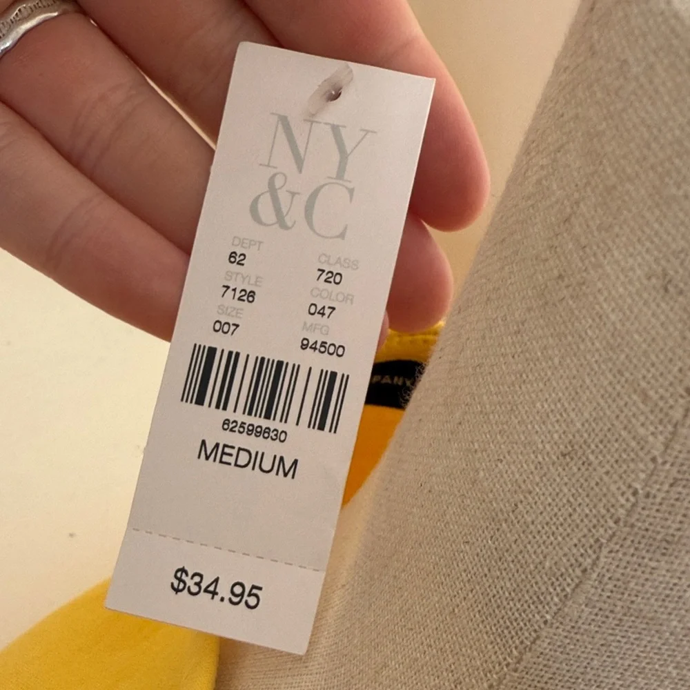 NWT New York & Company Vibrant Yellow Sheath Dress - Picture 2 of 5